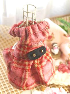 フェレットの服・ピンクぬくぬくチェック１