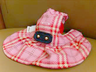 フェレットの服・ピンクぬくぬくチェック３