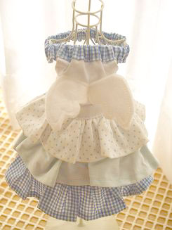 フェレットの洋服・ふりふり天使・ブルーＭ３