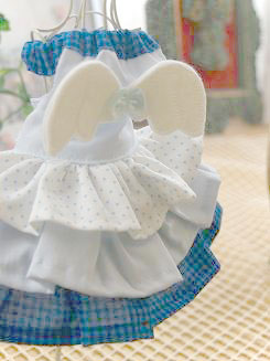 フェレットの洋服・ふりふり天使・ブルーＳ２
