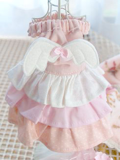 フェレットの洋服・ふりふり天使・ピンク３