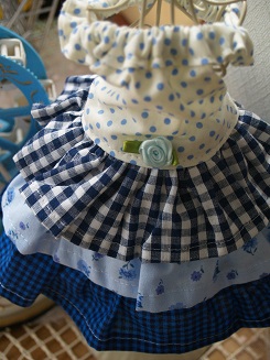 フェレットの洋服・服・お姫様・青いっぱいフリフリ・濃い系１