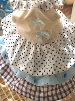 フェレットの洋服・服・お姫様・青いっぱいフリフリ・薄系１