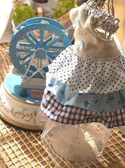 フェレットの洋服・服・お姫様・青いっぱいフリフリ・薄系１