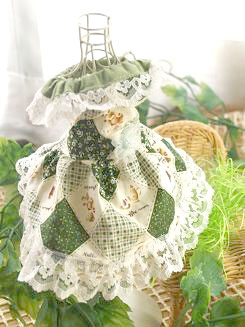 フェレット洋服・女の子のカントリーレース・緑２