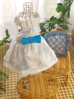 フェレット洋服・メッシュドレス・青１