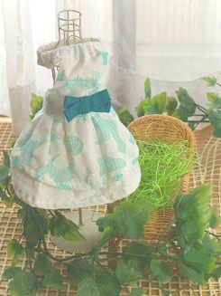 フェレット洋服・メッシュドレス・緑１