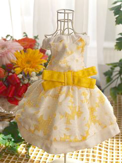 フェレット洋服・メッシュドレス・黄色１