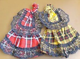 フェレット洋服・回る黒金レース・両方