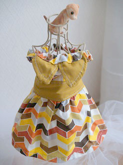 フェレット洋服・和のジグザグドレス