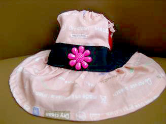 フェレットの服・お花のボタン・ピンク２