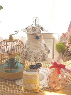 フェレットの服・チューリップエプロン・濃い青２