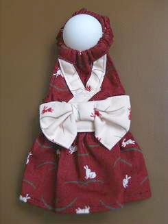 フェレットの着物・着物ドレス・あずきのうさぎさん１