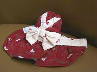 フェレットの着物・着物ドレス・あずきのうさぎさん２