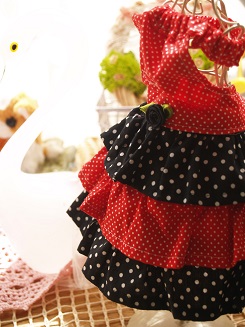 フェレットの洋服・服・お姫様・黒バラのふりふり