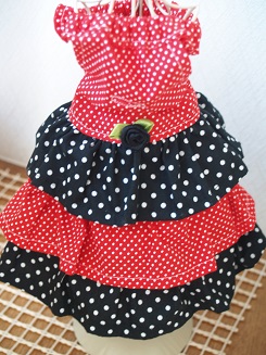 フェレットの洋服・服・お姫様・黒バラのふりふり