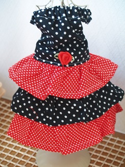 フェレットの洋服・服・お姫様・赤バラのふりふり