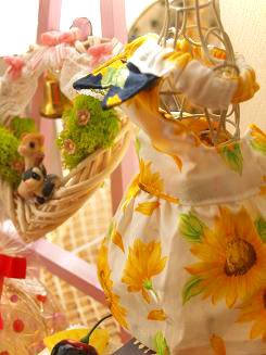 フェレットの洋服・ひまわり白１