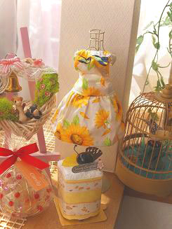 フェレットの洋服・ひまわり白１