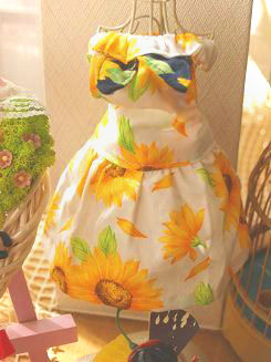 フェレットの洋服・ひまわり白１