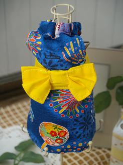 フェレット浴衣・青の花火＋黄色帯１