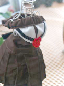 フェレットの洋服・秋冬セーラー・茶色２