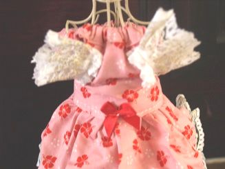 フェレット洋服・ハワイアンピンク・白金レース