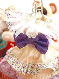 フェレットの洋服・かわいいお花畑のふりふり・紫５