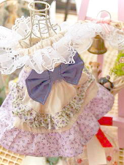 フェレットの洋服・かわいいお花畑のふりふり・紫６